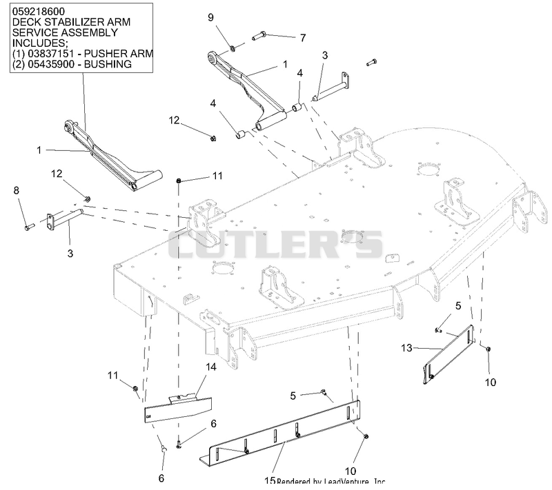 Stabilizer Arms And Baffles - 60-Inch Deck