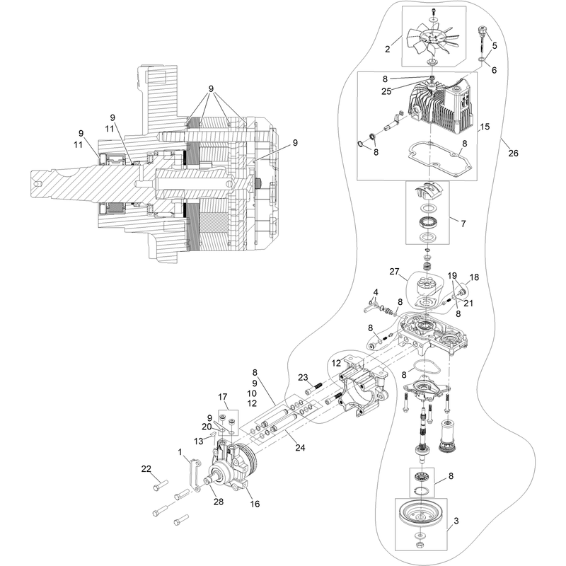 RH Hydro Assembly No 135-7900