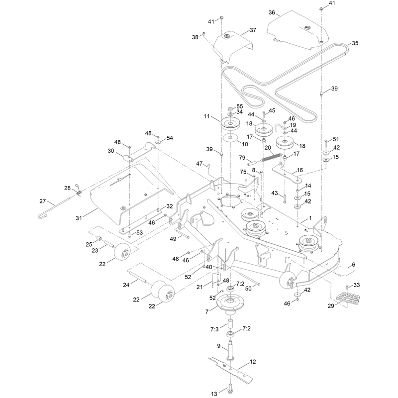 48 Inch Deck Assembly
