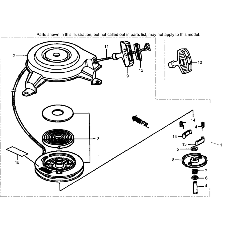 Recoil Starter Assembly Honda GXV160K1-N1AH