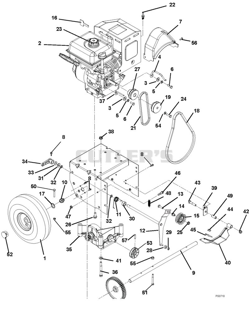 Engine And Belt Drive