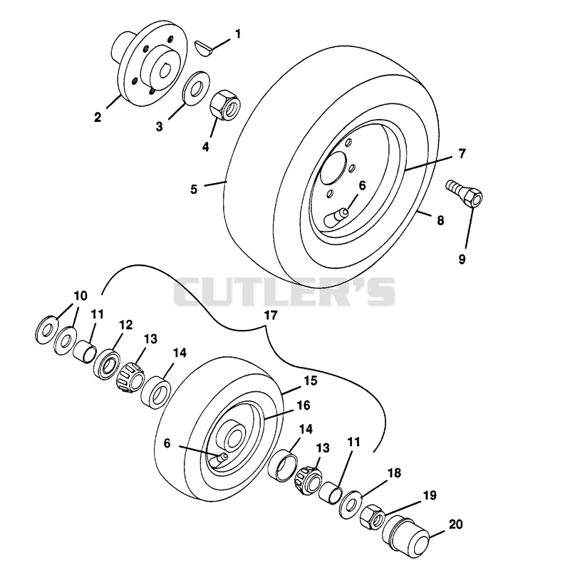 FRONT AND REAR WHEELS