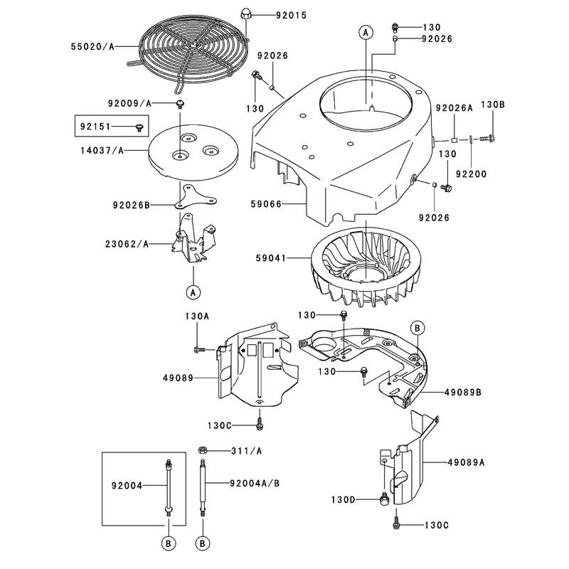 Cooling Equipment Assembly Kawasaki FH500V-ES10