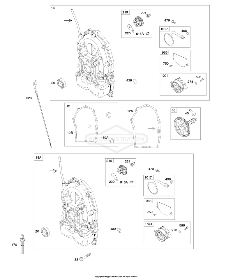 Crankcase Covers, Camshaft