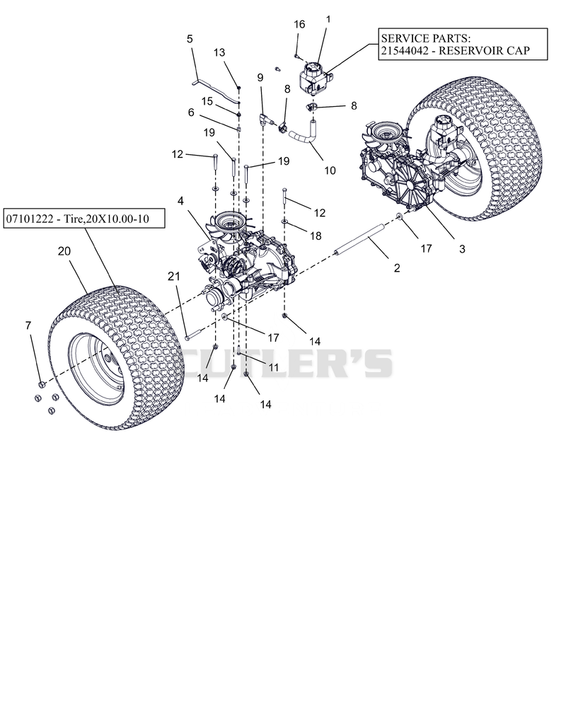 Rear Tires And Transaxles - 52"