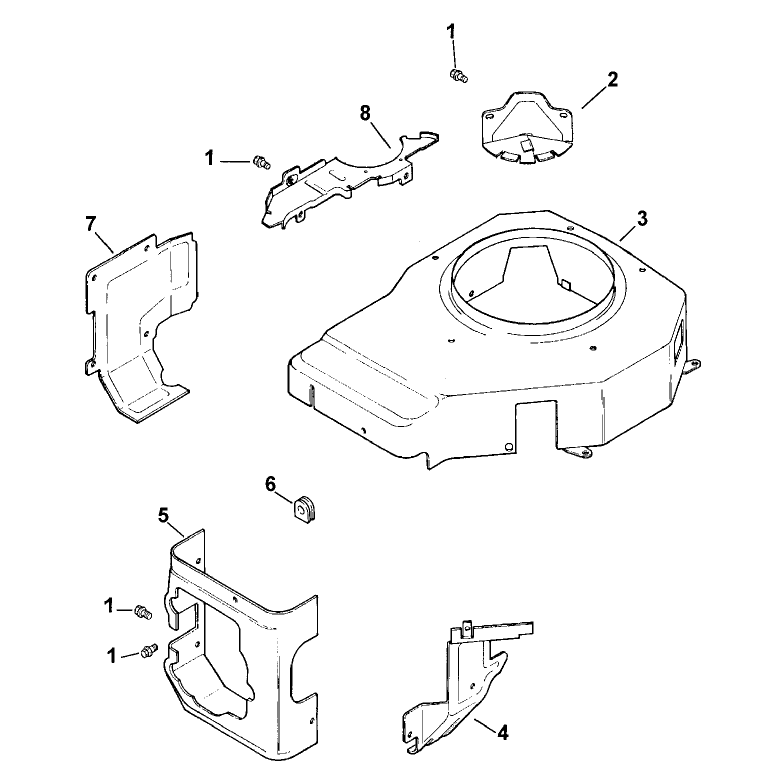 Blower Housing and Baffles Assembly Kohler CV15T PS 41560