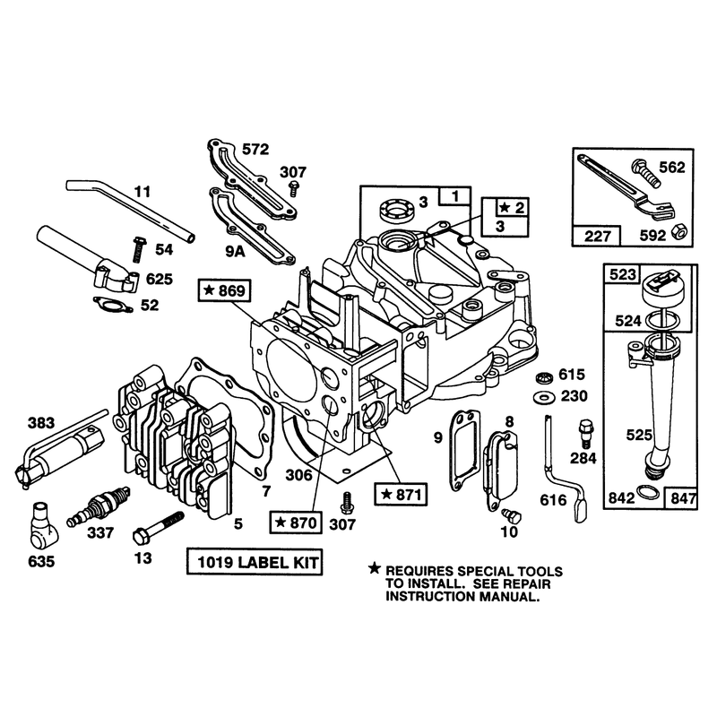 Engine Briggs and Stratton Model 124702-3115-01