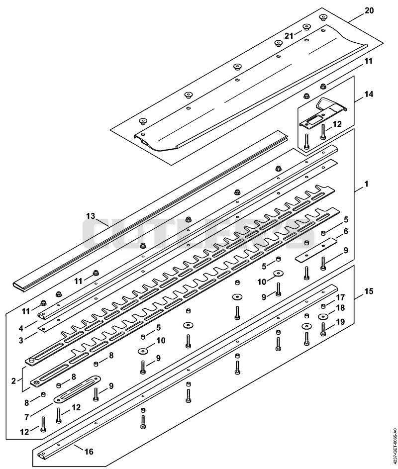 Cutter bar 750 mm / 30" T