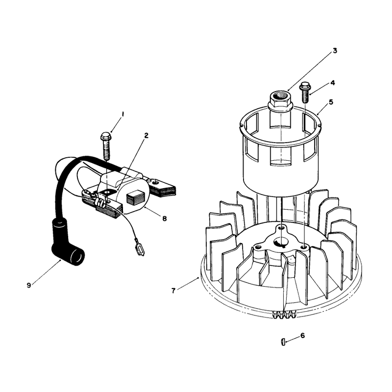 Magneto and Flywheel Assembly Model No Vml0-5