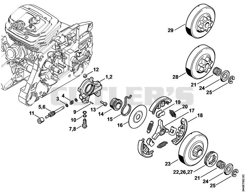 Oil pump, Clutch