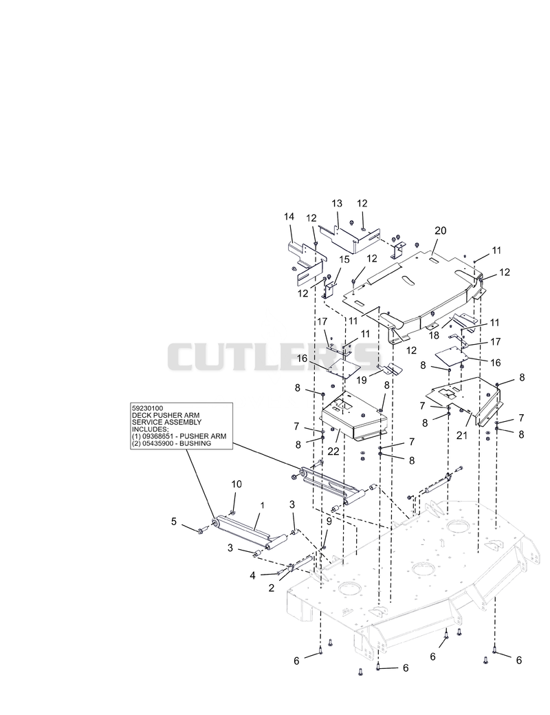 Deck Stabilizer Arms and Belt Guards - 48"