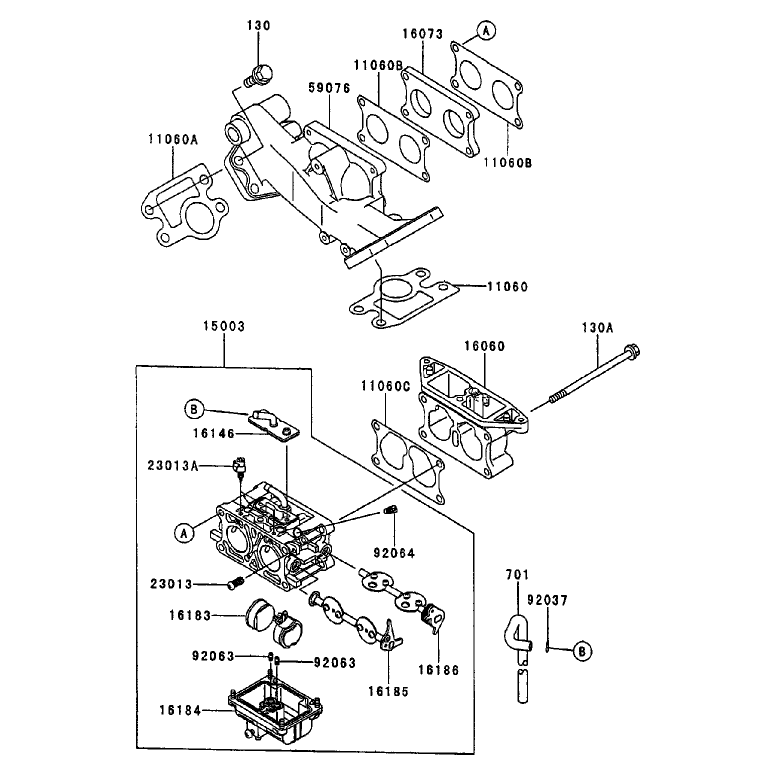 Carburetor Kawasaki FD750D-AS03