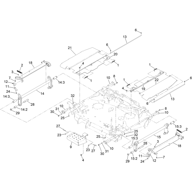 Center Deck Fold Assembly