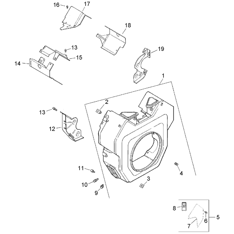 Group 6 - Blower Housing and Baffle Assembly  Kohler CH25S 68696