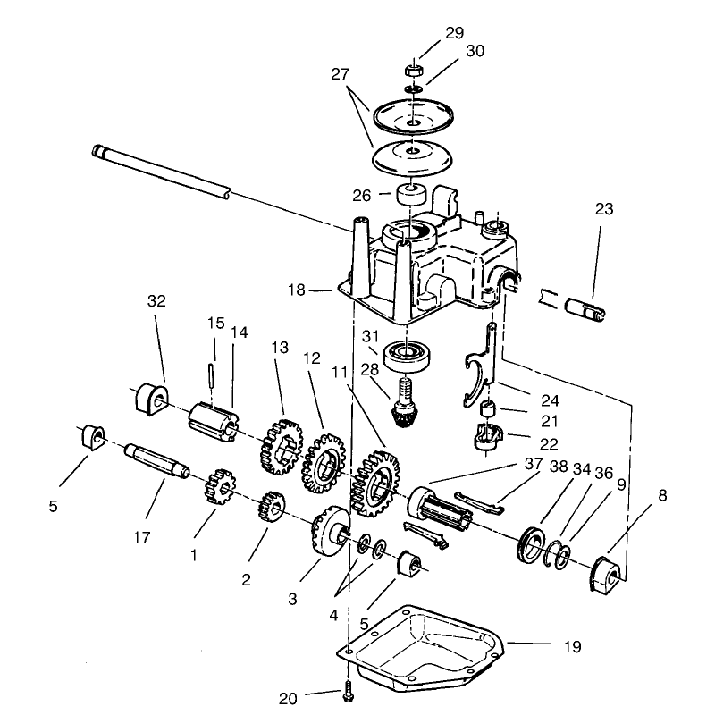 Gear Case Assembly No. 62-6673