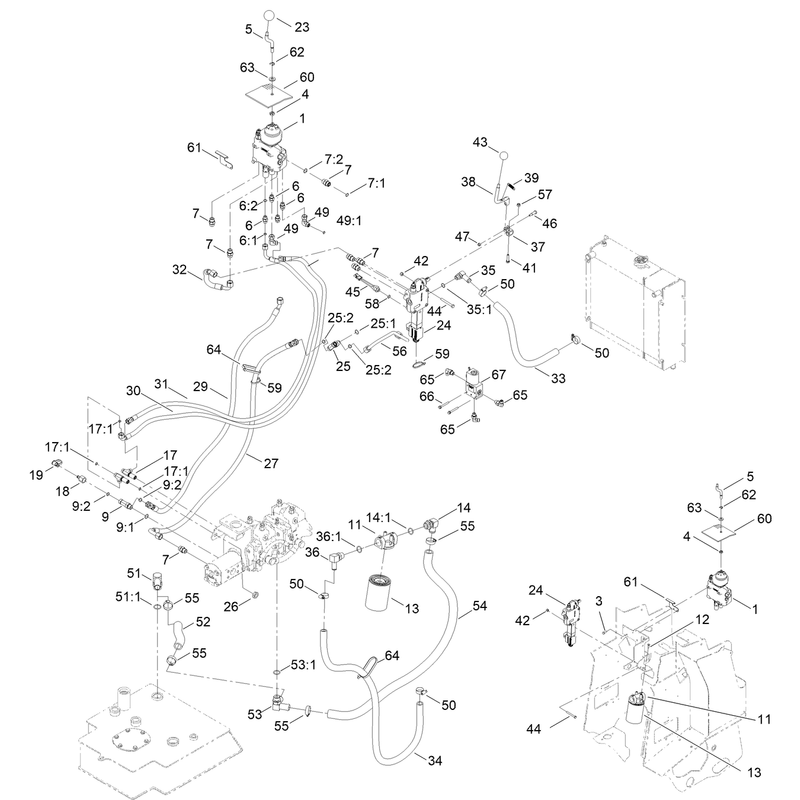 2 Spool Valve and Auxiliary Valve Assembly