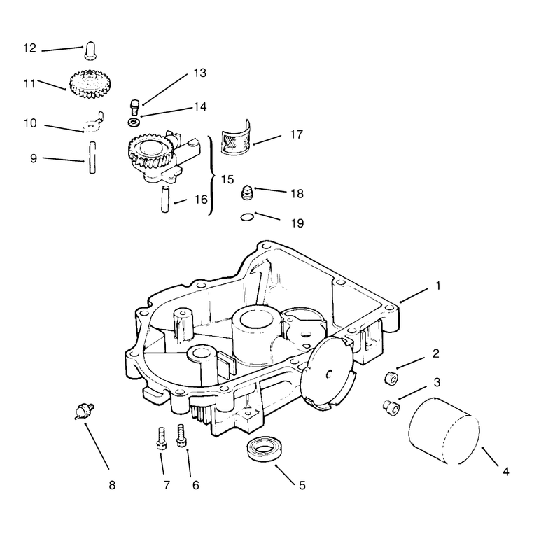 Oil Panlubrication Kohler Engine Cv16s-Ps61514
