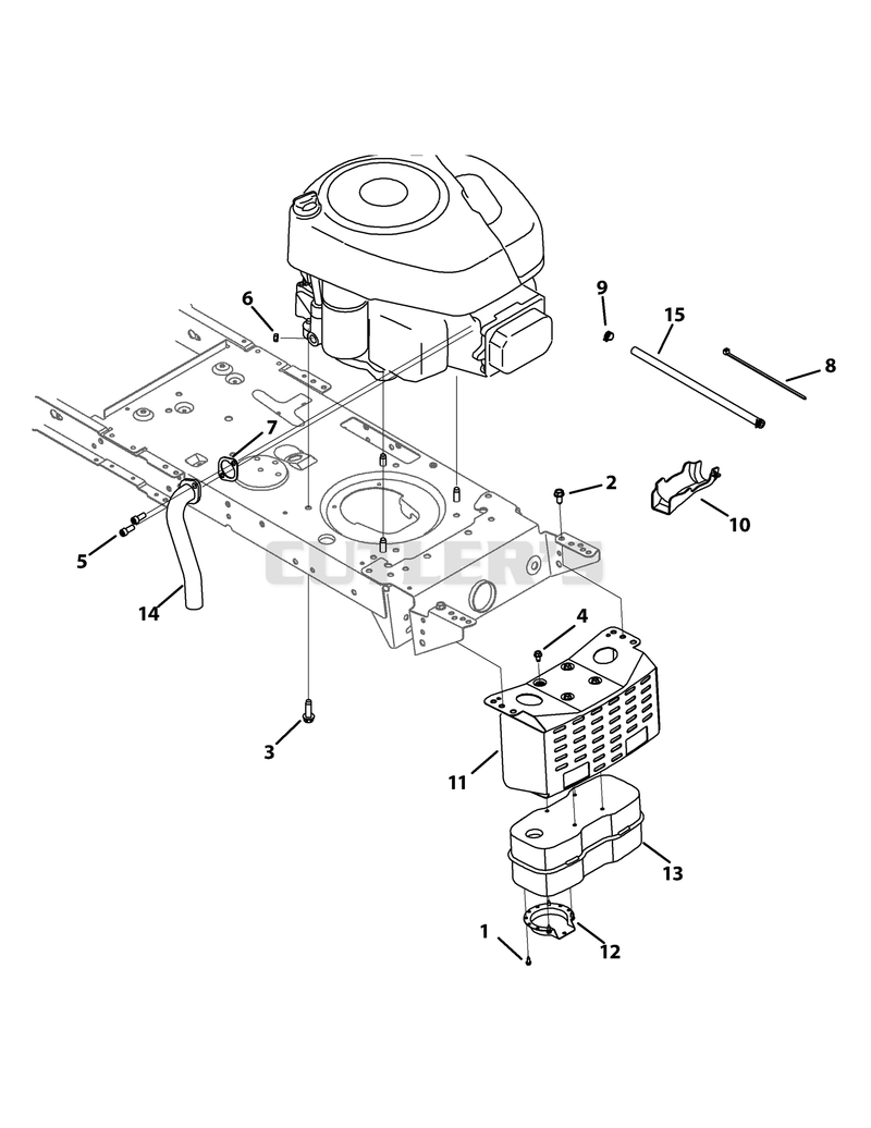 Engine Accessories B&S Model 28 w Low Muffler