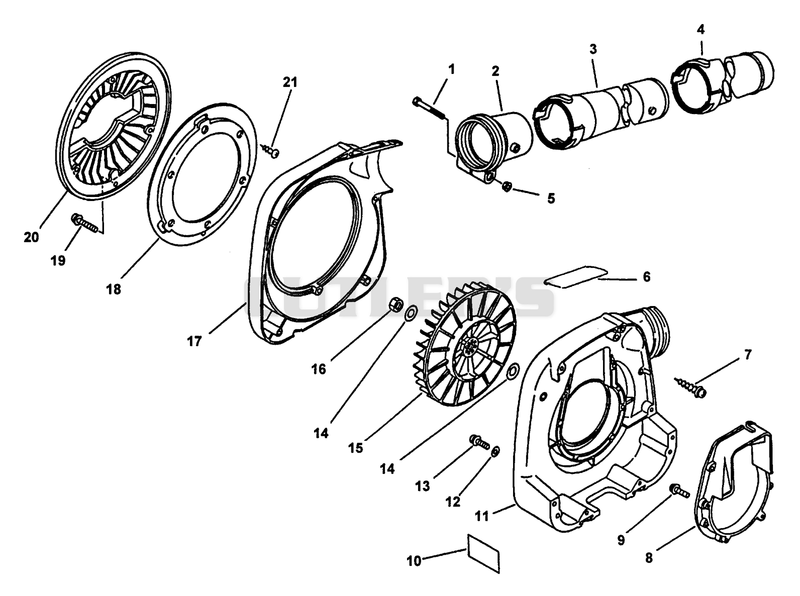 Fan Case, Blower Pipes