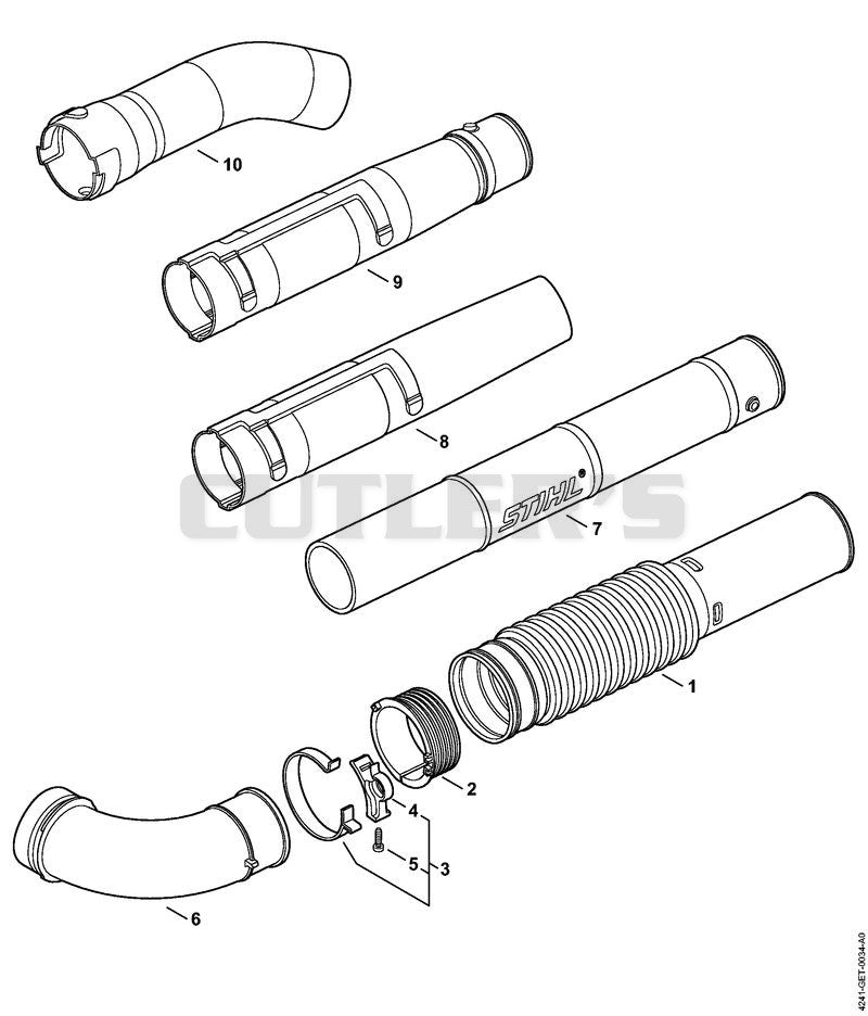 Pleated hose, Blower tube