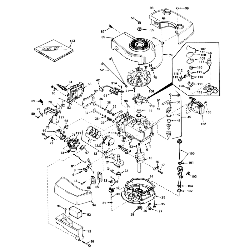 Engine Tecumseh Model No Tnt 100-10070c