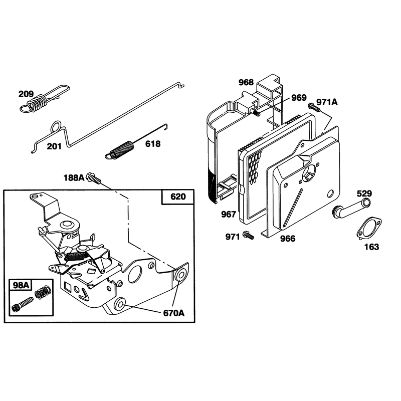 Engine Briggs and Stratton Model 124702-3115-01