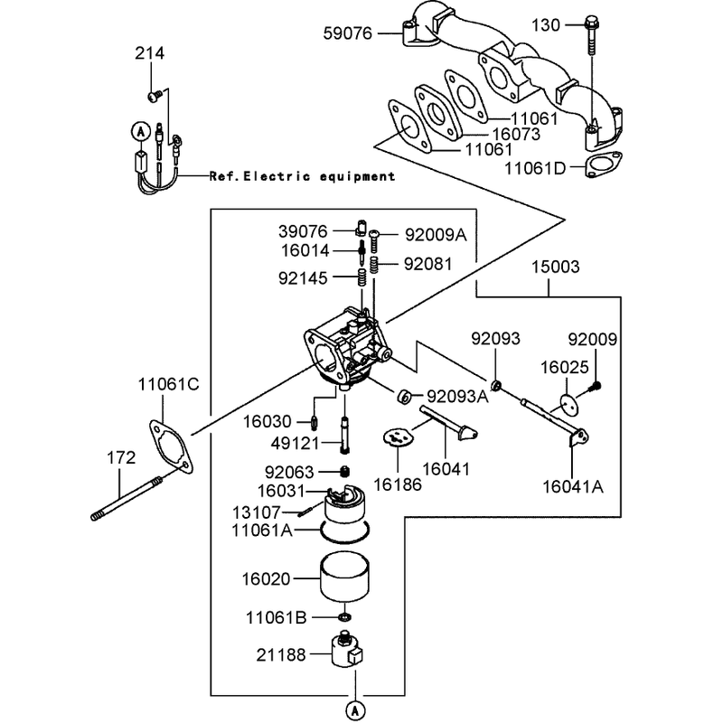 Carburetor Assembly Kawasaki FH541V-AS27