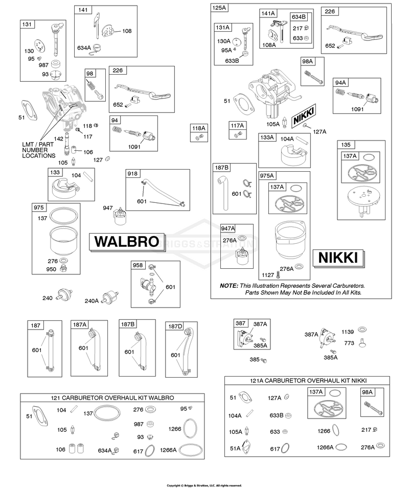 Carburetor - Walbro & Nikki, Fuel Supply, Kit-Carburetor Overhaul