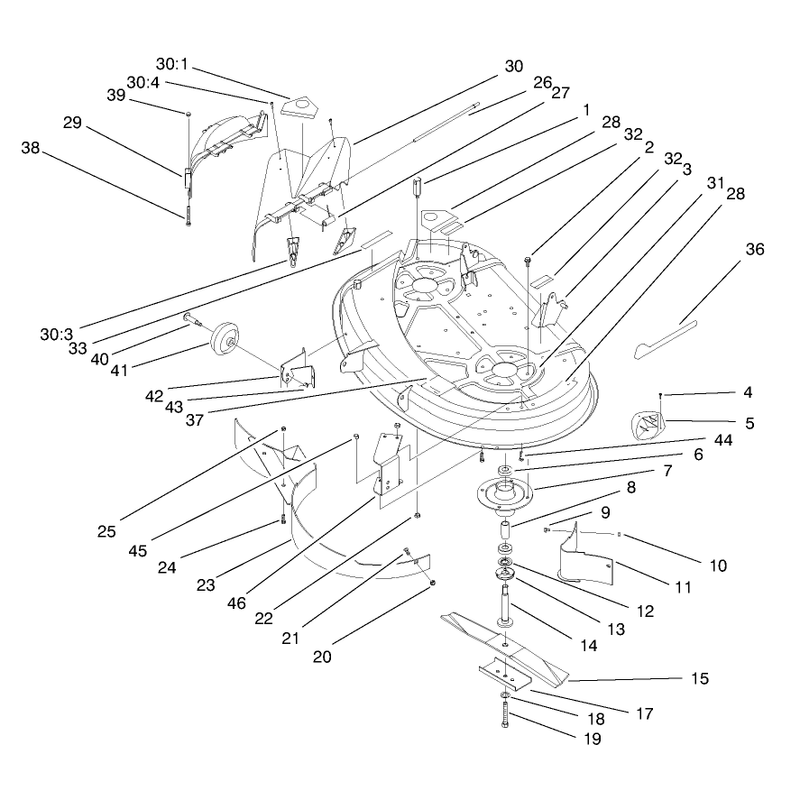Deck Assembly 38in Cutting Unit