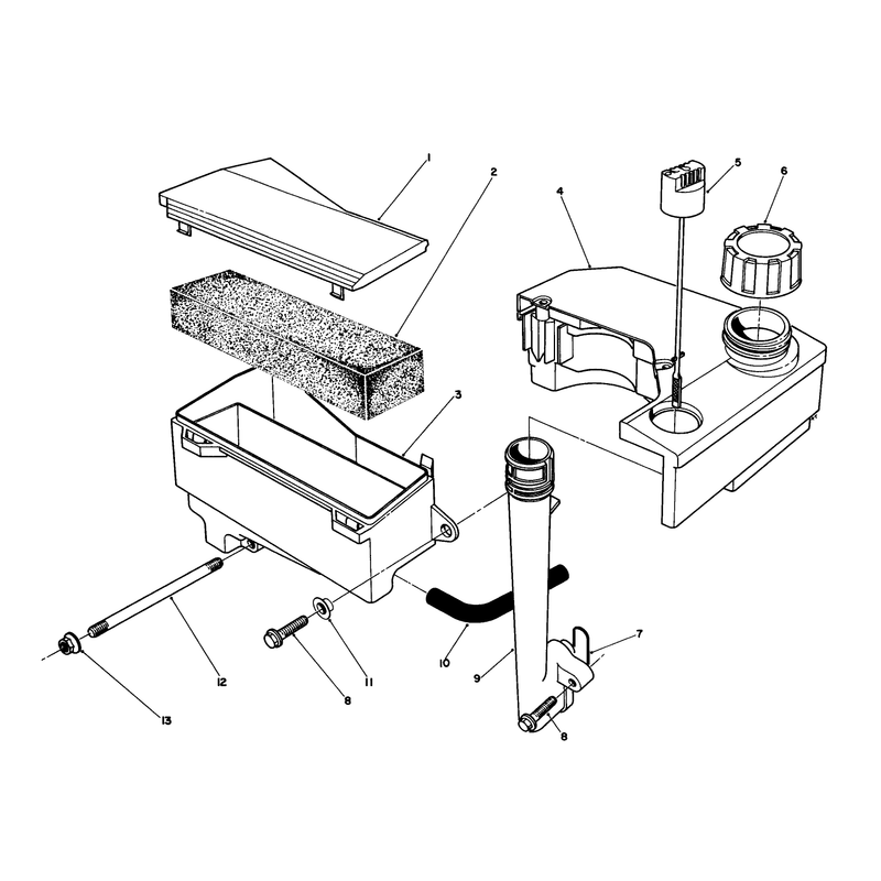 Air Cleaner and Fuel Tank Assembly Model No Vml0-2