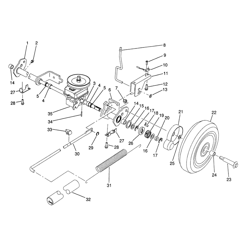 Sp Rear Axle Assembly Model No 20916b