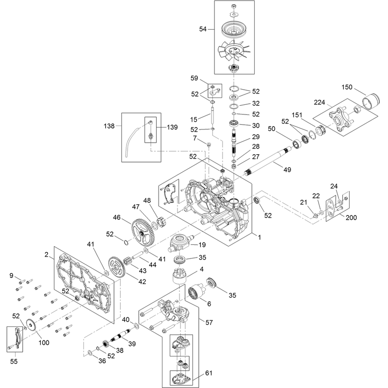 Right Hand Hydro Transaxle Assembly No. 119-3341