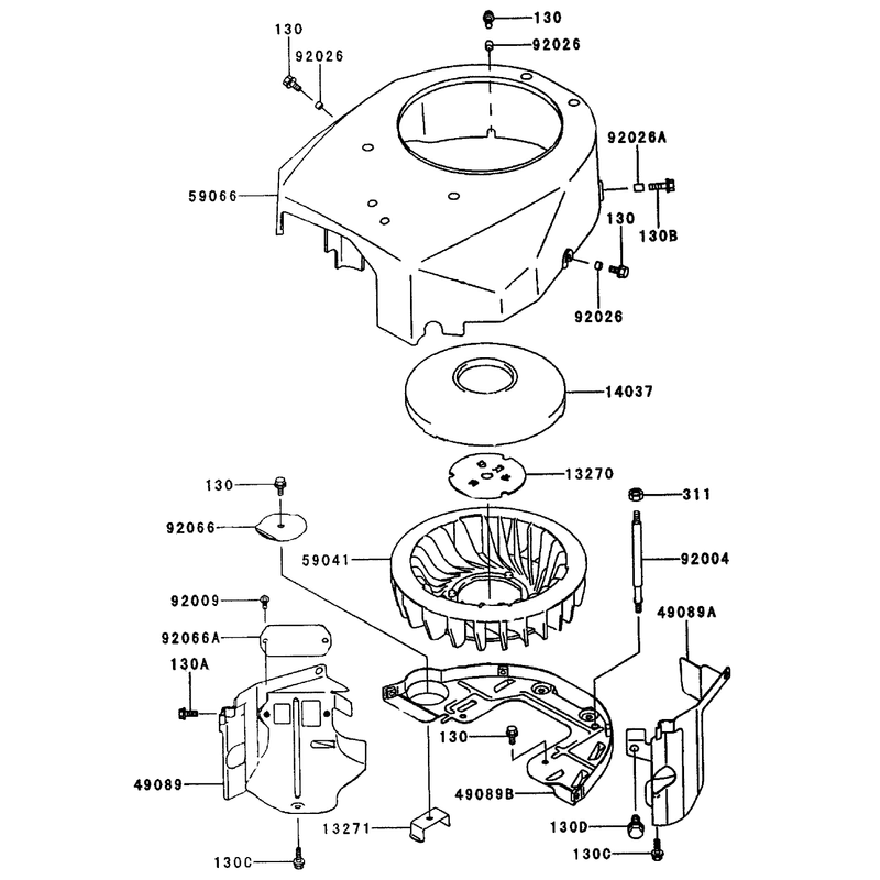 Cooling Equipment Assembly Kawasaki Fh500v-As25