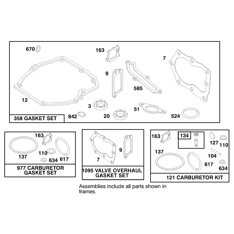 Engine Briggs and Stratton Model 12h807-1760-E1 Model No 20021 Serial No 9940000 - 9941632