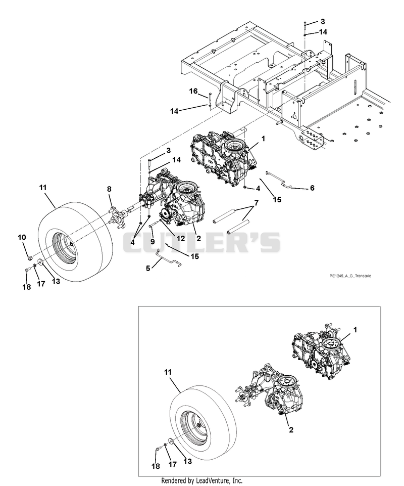 Transaxle, Dump Valves And Rear Wheels