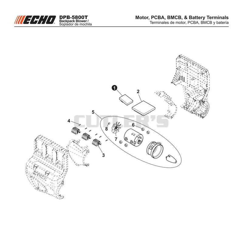 Motor, PCBA, BMCB, & Battery Terminals