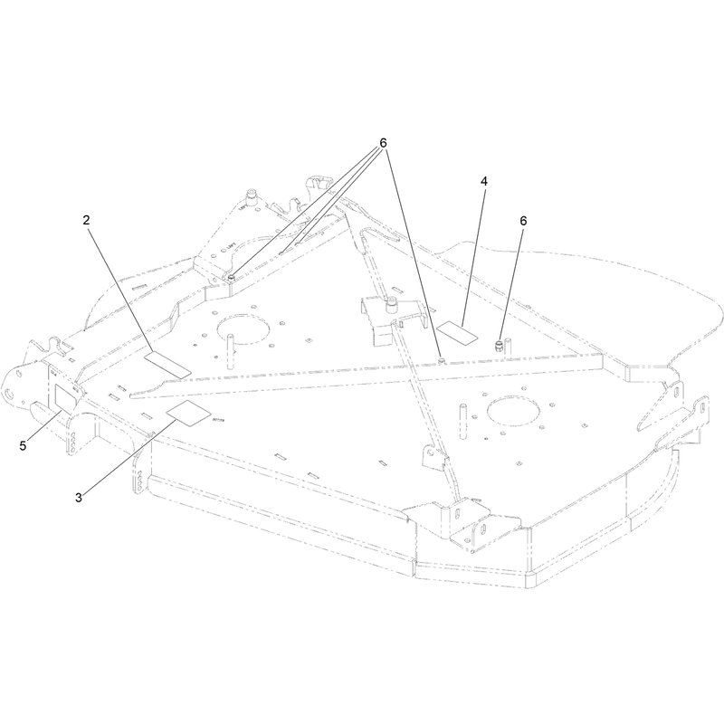 LH Wing Deck WDecals Assembly No 142-6825