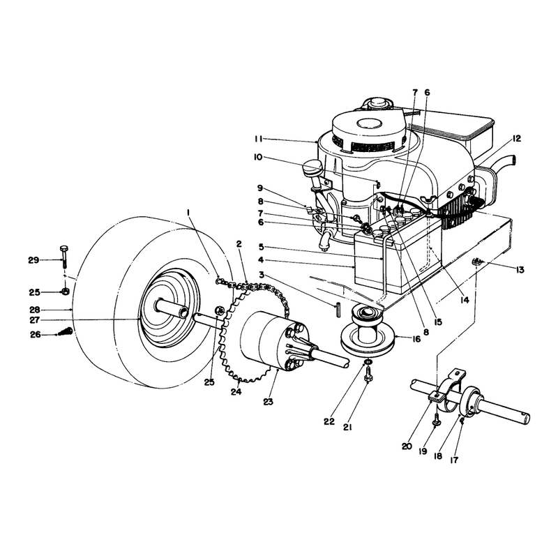 Engine And Axle Assembly