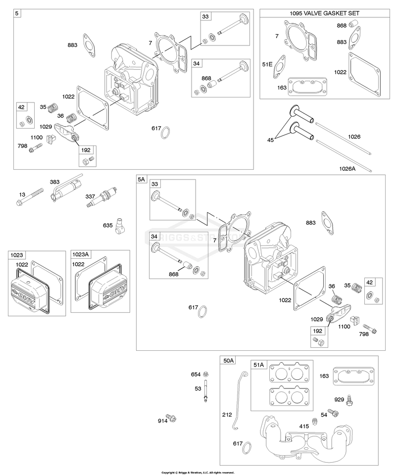 Cylinder Head, Gasket Set-Valve, Intake Manifold, Valves