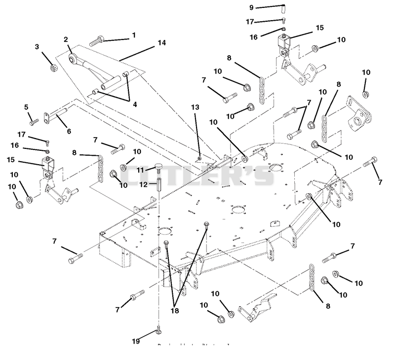 Mounting Arms, Link Chains, And Deck Bumpers