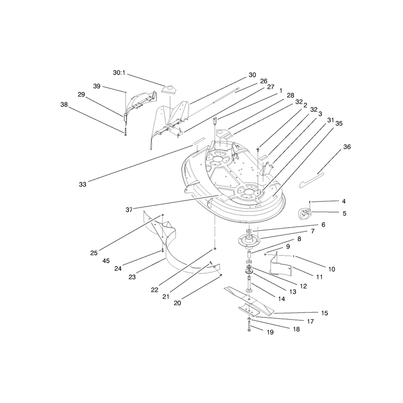 Deck Assembly 38in Cutting Unit