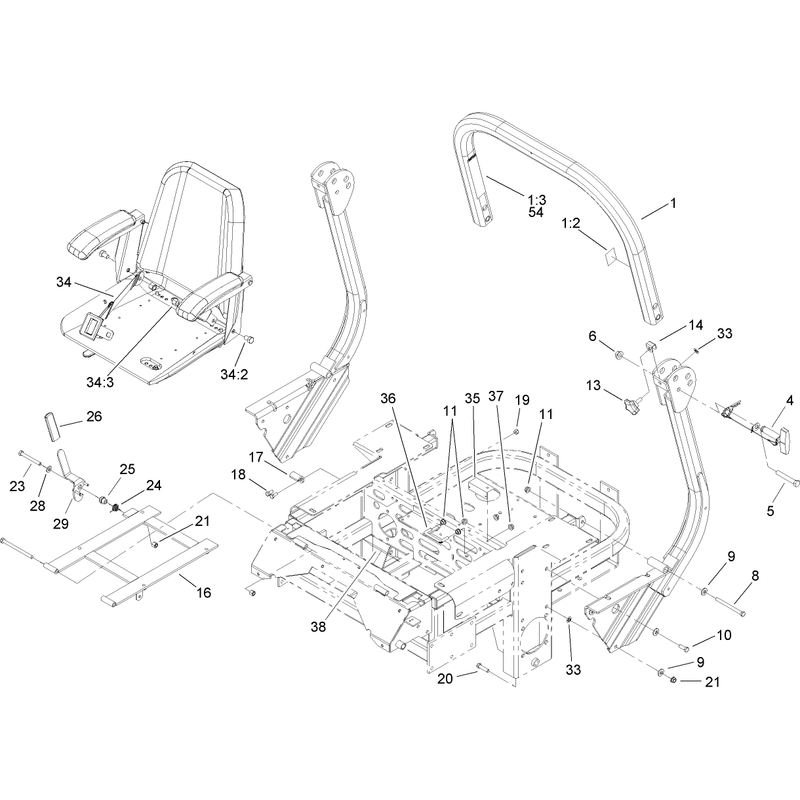 Roll Over Protection System Assembly No 107-0038
