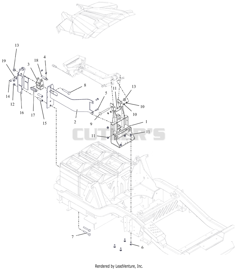 Battery Hold Down and Latch Assembly