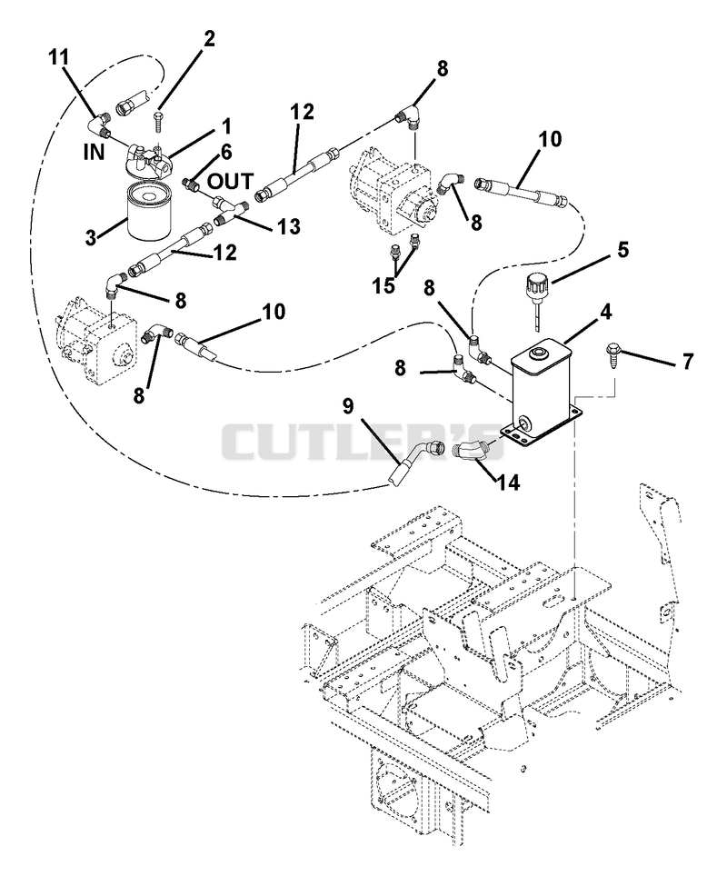 Hydraulic Tank, Filter, Pumps, & Hoses