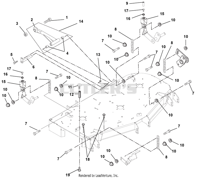 Mounting Arms, Link Chains, And Deck Bumpers