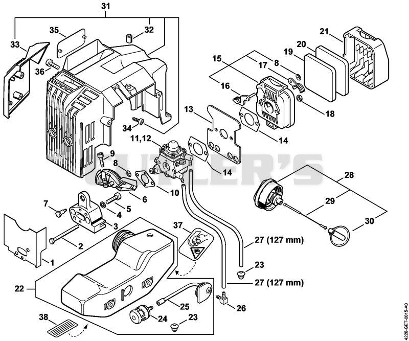Air filter, Fuel tank