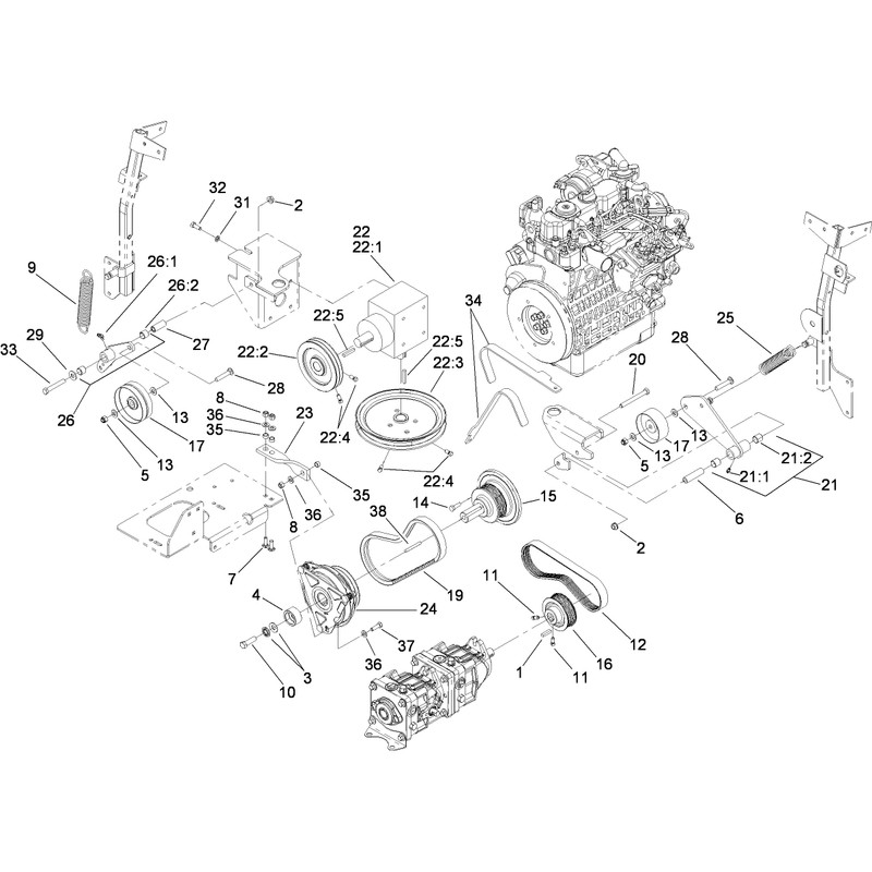 Hydro and Gearbox Assembly