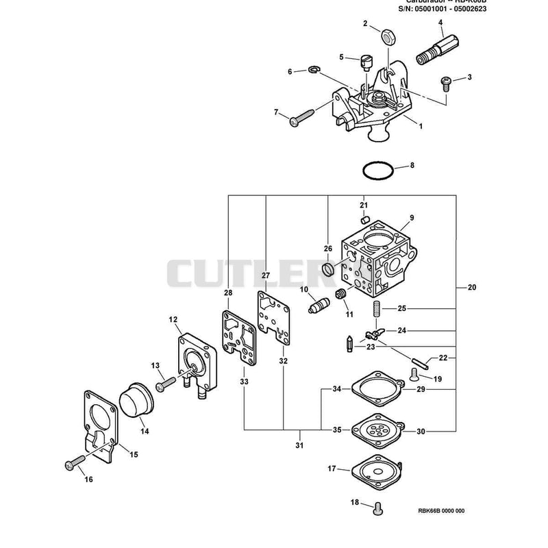 Carburetor -- RB-K66B