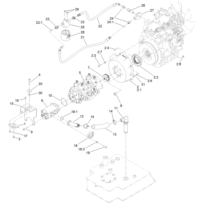 Tandem Pump and Gear Pump Assembly