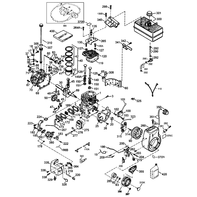Engine Tecumseh Model #hmsk80-155645v